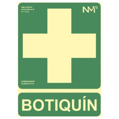 SEÑAL "BOTIQUÍN" 224X300 PVC VERDE ARCHIVO 2000 6170-05H VE (Espera 4 dias) en Huesoi